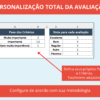 Personalização do peso dos critérios e notas na planilha de avaliação de fornecedores.