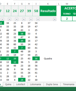 Kit Planilhas Loterias - Planilhas Excel