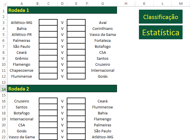 Campeonato Brasileiro: relação de jogos da 4ª rodada e tabela de