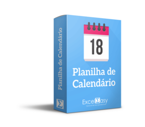 Planilha Calendário no Excel - Agenda, calendário, compromissos