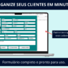 Visualização do formulário de cadastro de clientes com campos para dados pessoais, endereço e foto, garantindo cadastros padronizados e ágeis.
