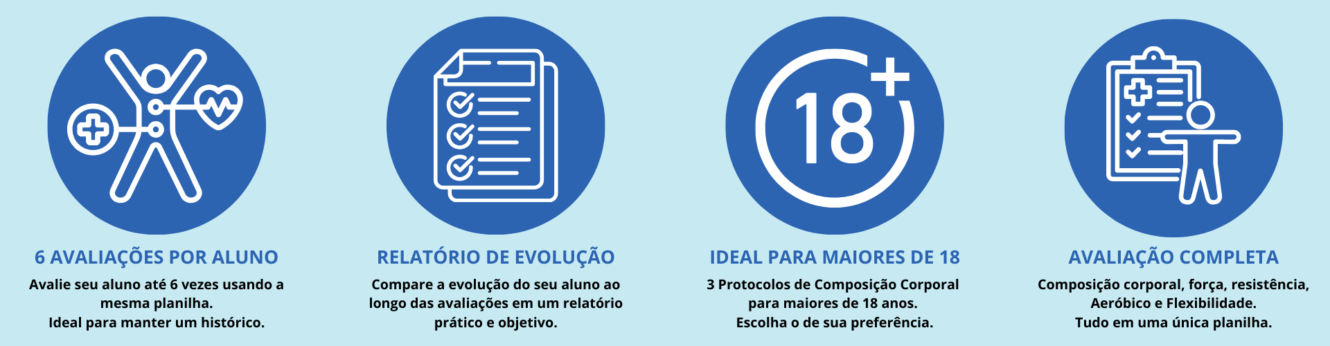 Planilha para Avaliação Física Planilha de Avaliação Física com layout profissional para personal trainer.