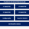 Modelo de Boletim Escolar
