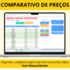 Planilha de Lista de Compras e cotação de preços