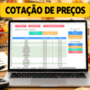 Planilha de Lista de Compras e Cotação de Preços