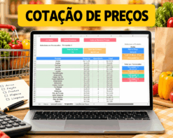 Planilha de Lista de Compras e Cotação de Preços