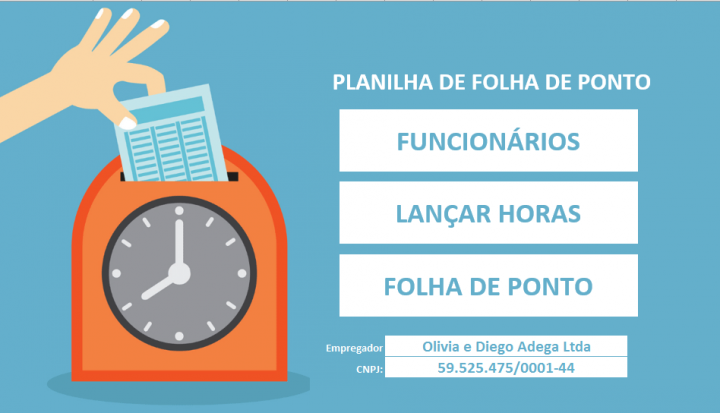 Planilha de Ponto e Controle de Horas - Loja Excel Easy