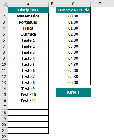 planilha de estudos para concursos