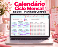 Tabela menstrual no Excel