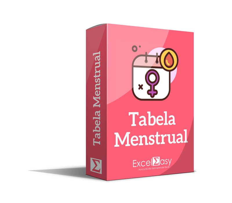 Tabela menstrual no Excel para imprimir