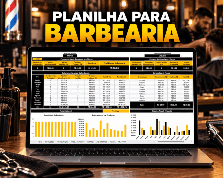 Planilha para Gestão de Barbearia