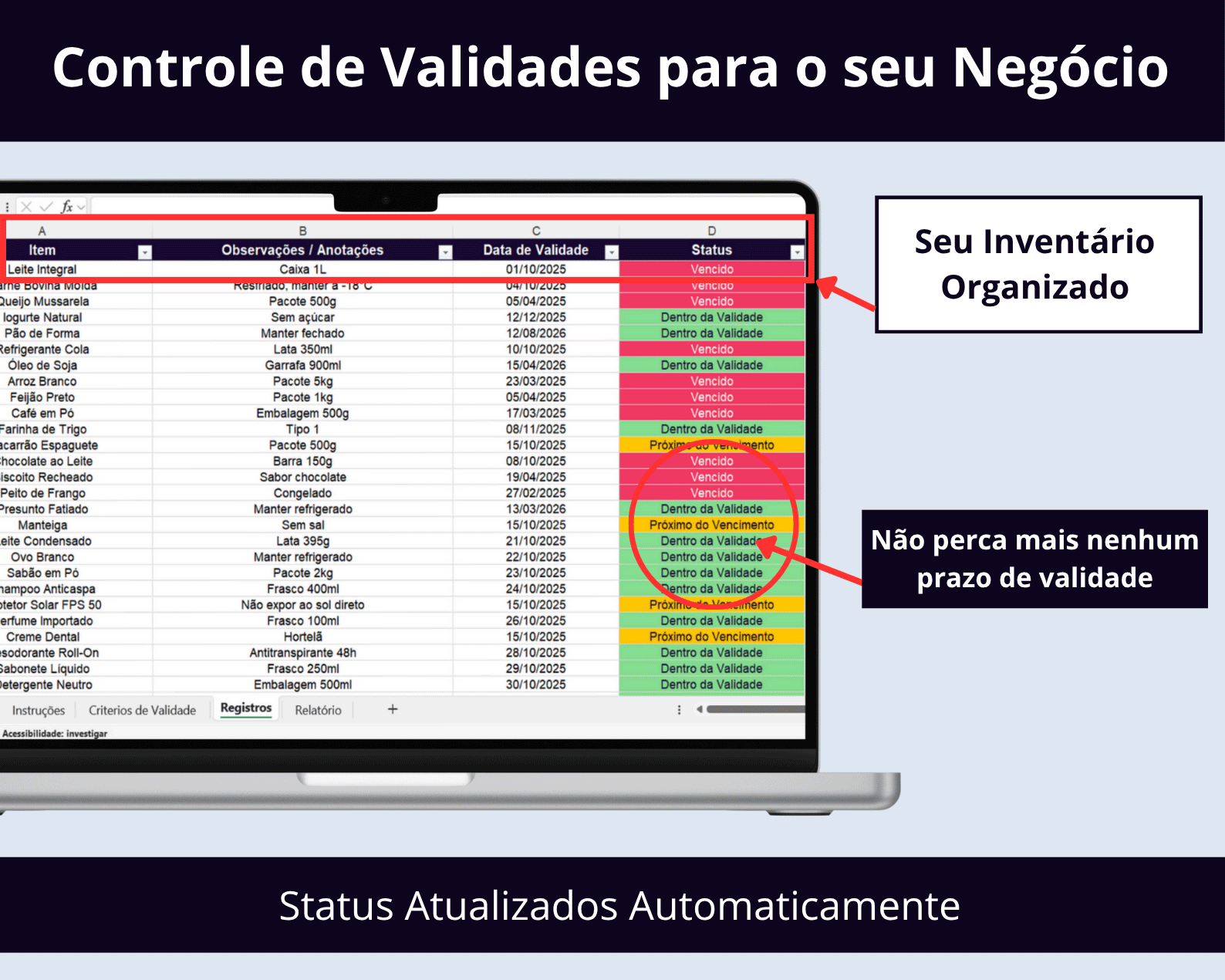Planilha de Controle de Validades - Imagem 3