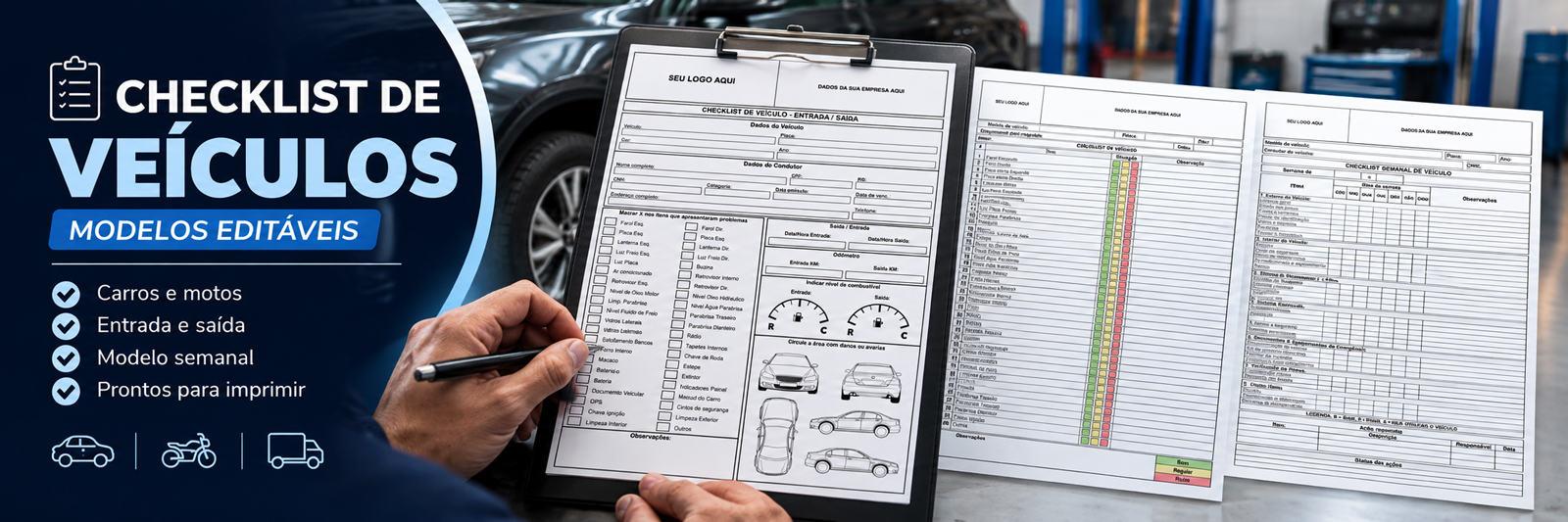 Planilha de Checklist de veículos