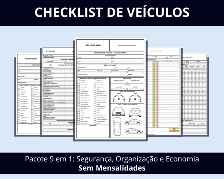 Checklist de Veículos | Modelos Editáveis