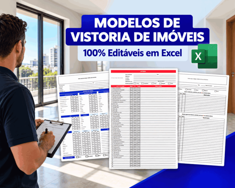 Modelos de Vistoria de Imóveis em Excel - 100% editável