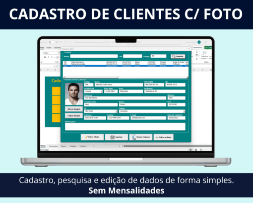 Planilha de Cadastro de Clientes com Foto