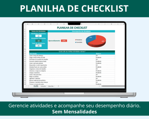 Planilha de Checklist Profissional
