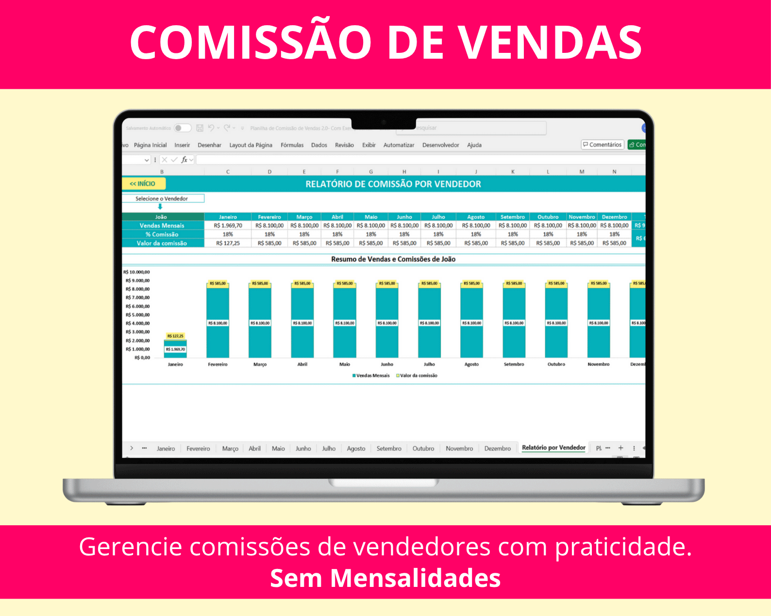 Planilha de Comissão de Vendas