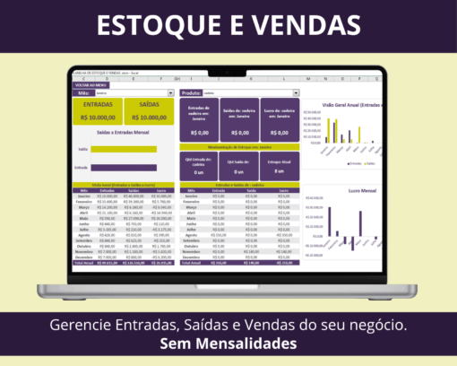 Planilha de Estoque e Vendas