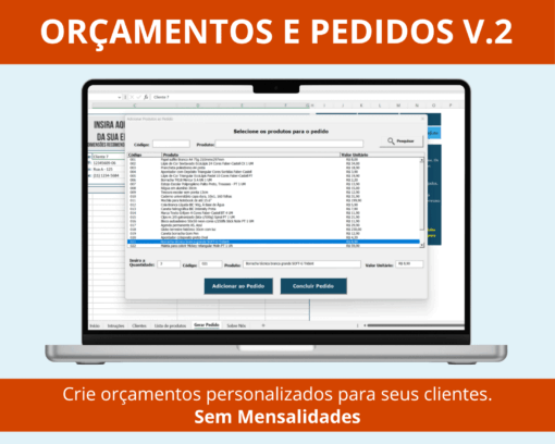 Planilha de Orçamentos e Pedidos V.2
