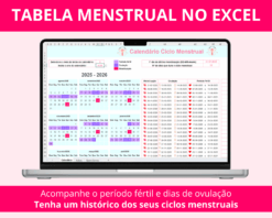 Tabela Menstrual no Excel