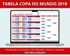 Tabela da Copa do Mundo 2018 Editável