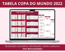 Tabela da Copa do Mundo 2022 Editável
