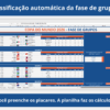 Classificação automática da fase de grupos na Tabela da Copa do Mundo 2026 editável