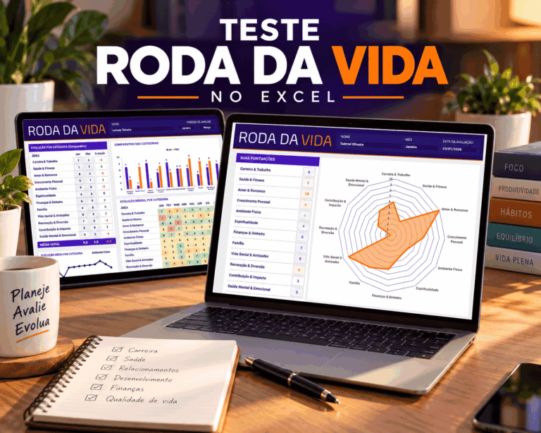 Modelo Teste Roda da Vida no Excel