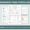 Modelo de Ficha de anamnese podologia